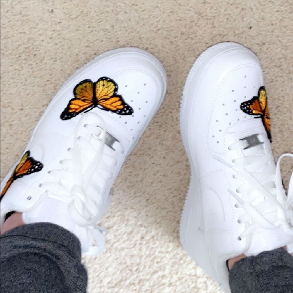 customized butterfly air force 1’s